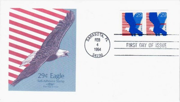 Birds of Prey (Haliaeetus leucocephalus) Bald Eagle 1994 USA FDC