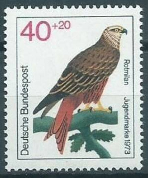 Birds of Prey (Milvus milvus) Red Kite 1973 Germany stamp