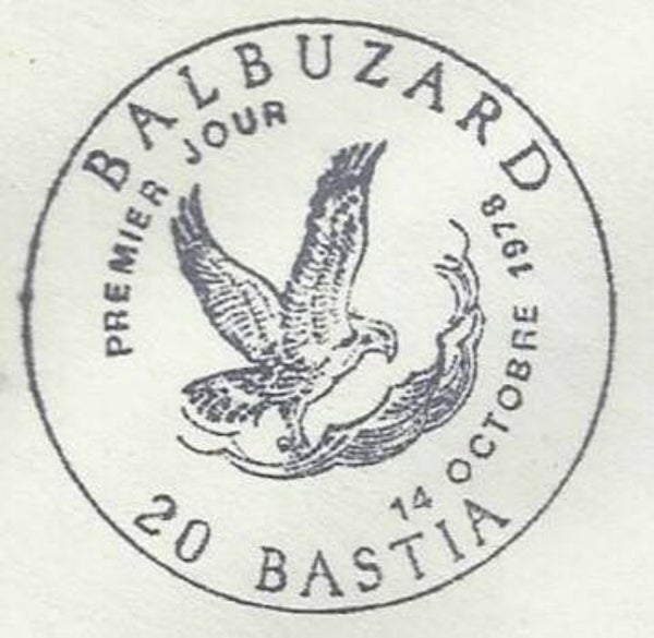 Birds of Prey (Pandion haliaetus) Western Osprey 1978 France stempel