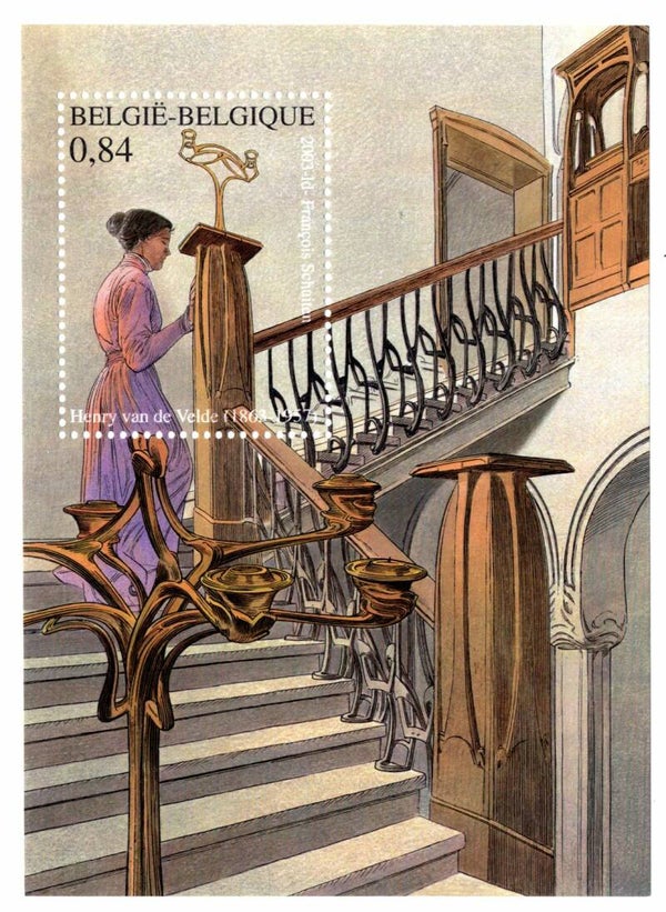 Persons Architect Designer Henry vd Velde 2003 Belgium souvenir sheet