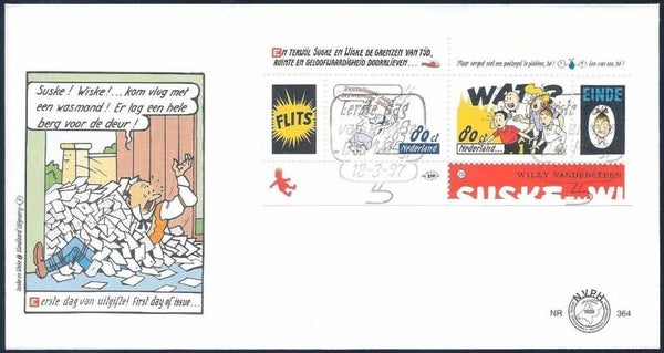 Arts Cartoons Comics BD Suske en Wiske by Willy Vandersteen 1997 Netherlands FDC 364
