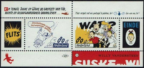 Arts Cartoons Comics BD Suske en Wiske by Willy Vandersteen 1997 Netherlands souvenir sheet