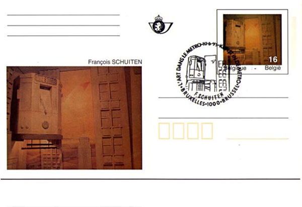 Transport Metro Station 1995 Belgium Postcard