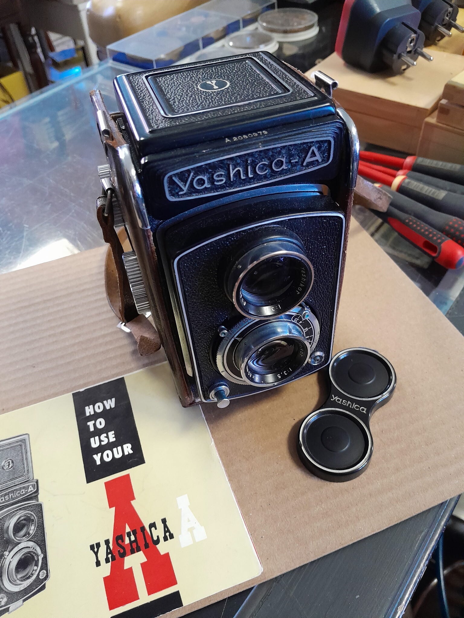 Vanha kamera Yashica model A