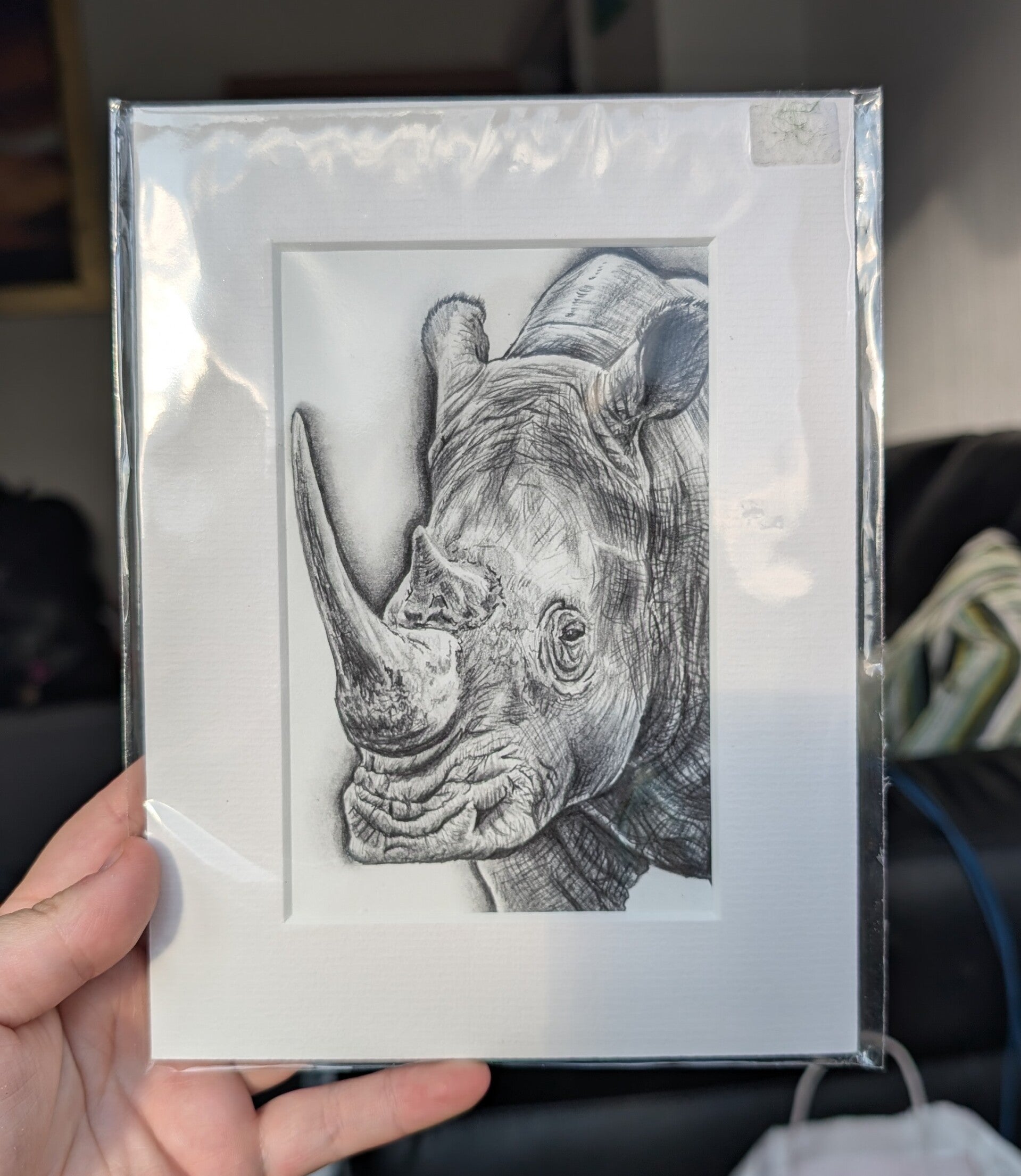 Ruper the rhino print