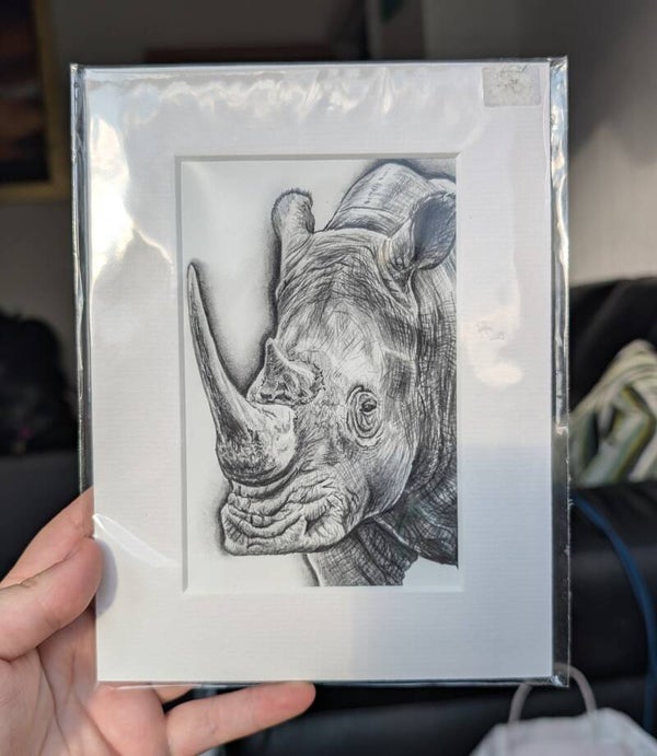 Ruper the rhino print