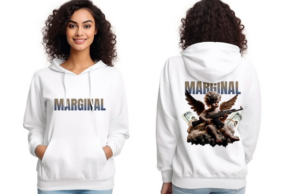hoodie blanc / noir femme