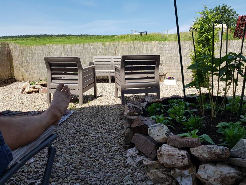 Bij exstreem warme dagen is er ruimvoldoende schaduw 