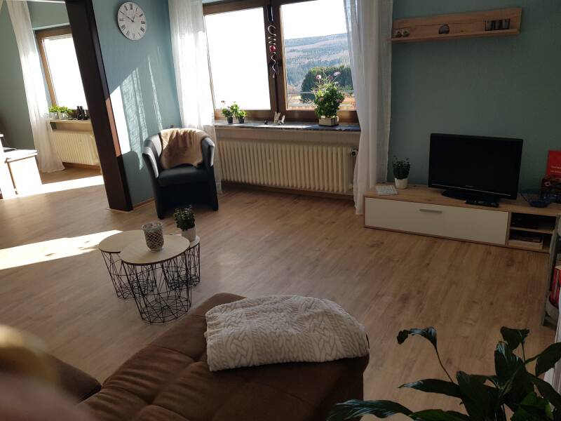 Woonkamer met TV, DVD