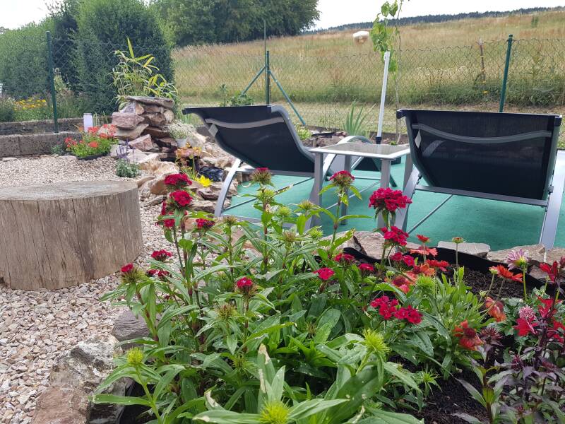 Volledig omheinde achtertuin