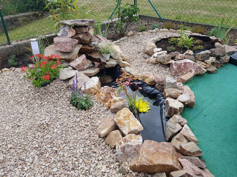 Achtertuin met Waterloopje