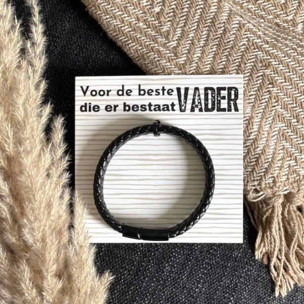 Gevlochten Herenarmband - Voor de beste Vader