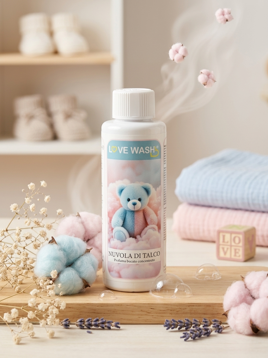 Love Wash Nuvola di Talco – Wasparfum 250 ml Talcumwolk