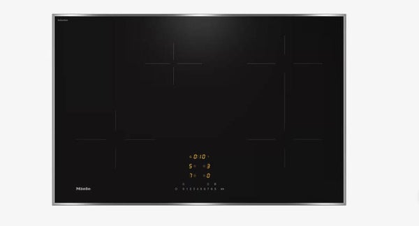 PIANO COTTURA MIELE INDUZIONE KM7373FR 80CM 4ZONE TOUCH VETROCER.NERO