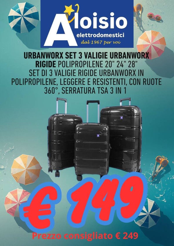 Valigie Urbanworx Rigide Polipropilene 20 24 28