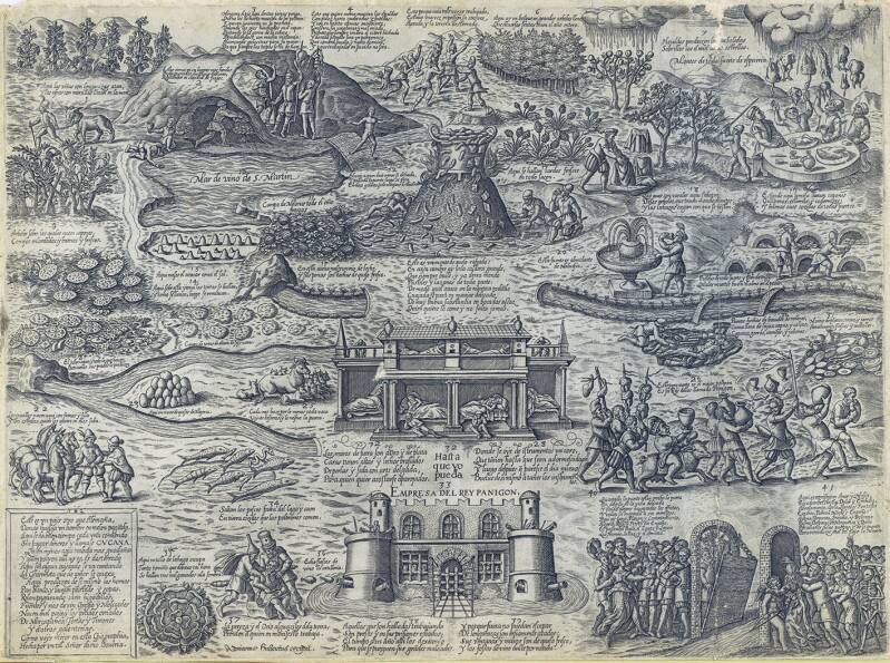 Adriaen Huybrechts, Luilekkerland, 1564. Kopergravure, 408 × 557 mm. Antwerpen, The Phoebus Foundation