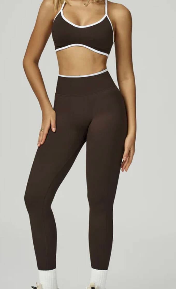 Dames Sportkleding Yoga Set - Hoge taille leggings - Ademend - Niet doorzichtig