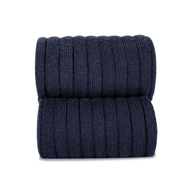 Ribbed Knee High Socks - Navy 480 - Preorder