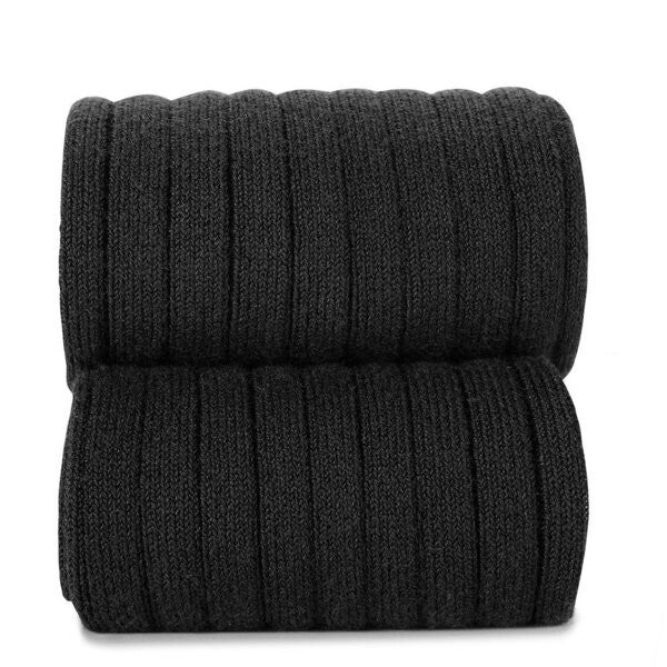 Ribbed Knee High Socks - Black 900 - Preorder