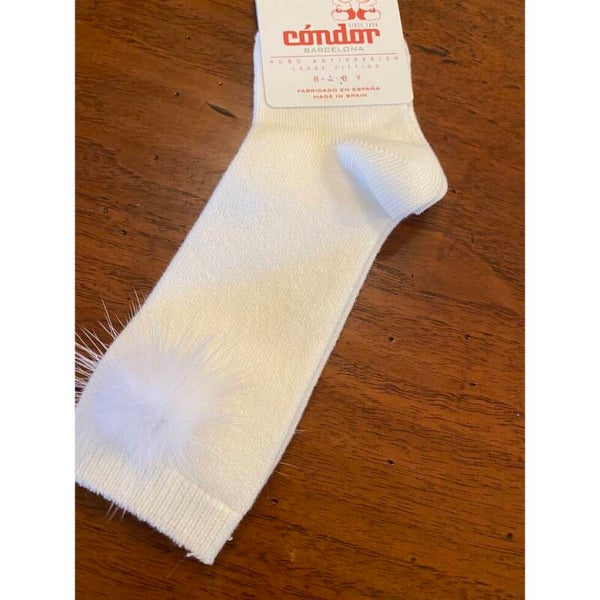 Knee Socks With Fluffy Pompom - Nata 202 - Preorder