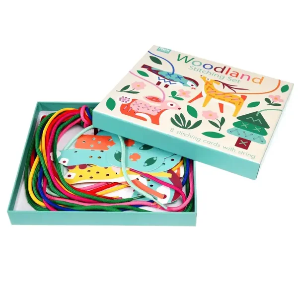 Cardboard Learn To Stitch - Woodland