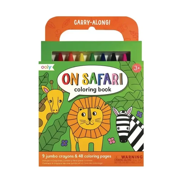 Carry Along Crayon & Colouring Book Kit - On Safari