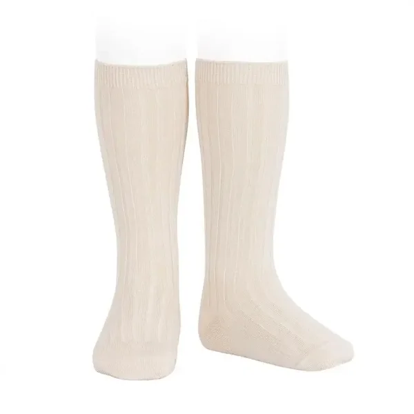 Ribbed Knee High Socks - Lino 304