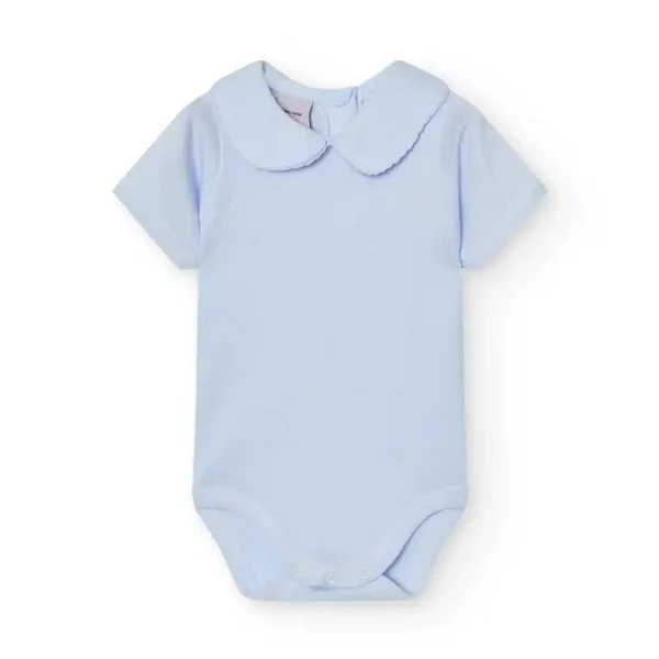 Babidu Peter Pan Bodysuit  - Short Sleeve - Blue