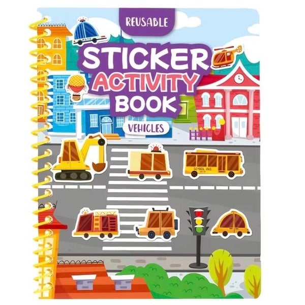 Reusable Sticker Book – Vehicles