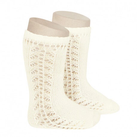 Side Openwork Knee Sock - Cava 303