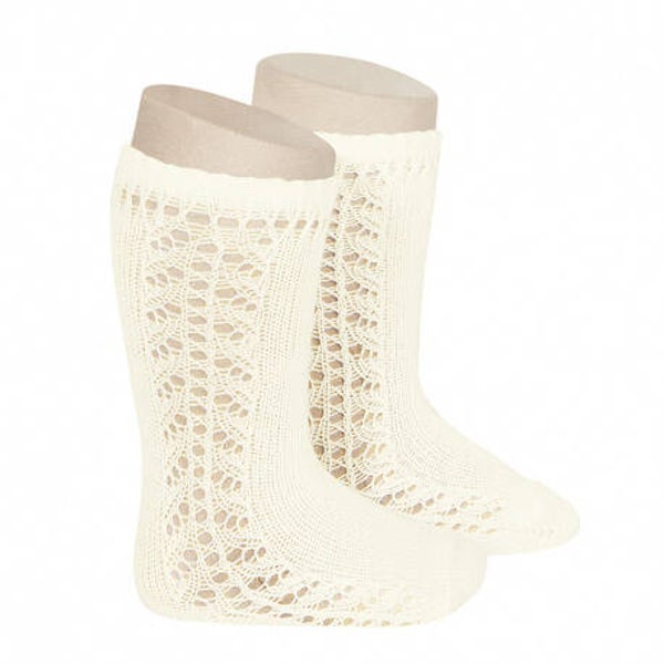 Side Openwork Knee Sock - Cava 303