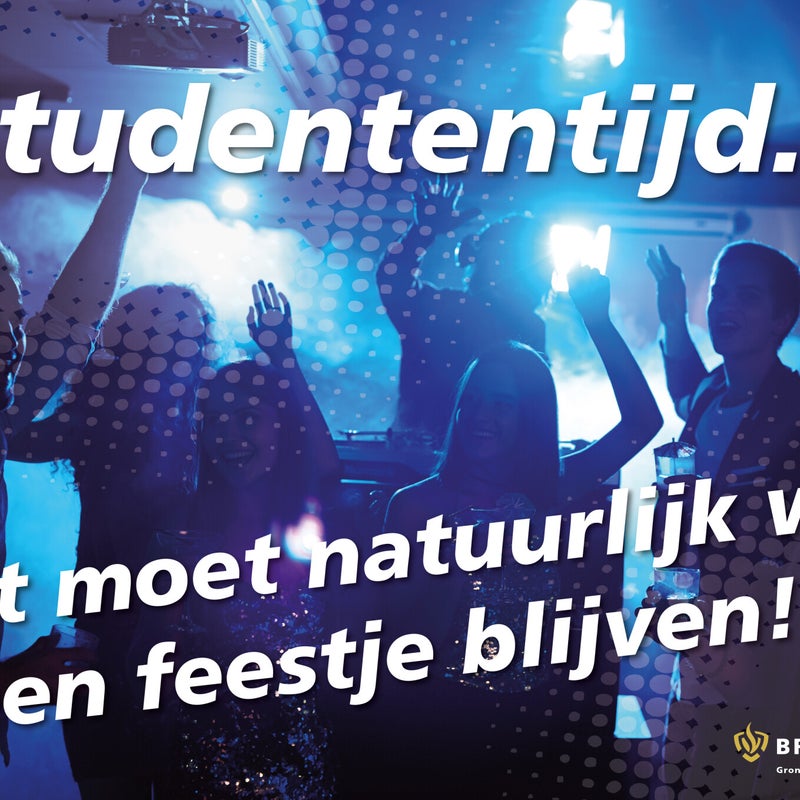 Poster Het moet natuurlijk wel een feestje blijven Brandweer Groningen
