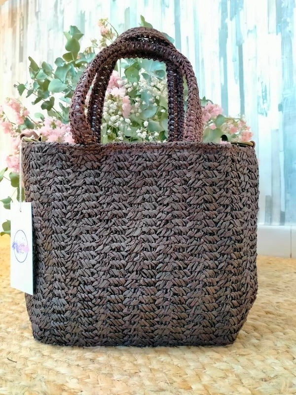 BOLSO RAFIA MARRÓN