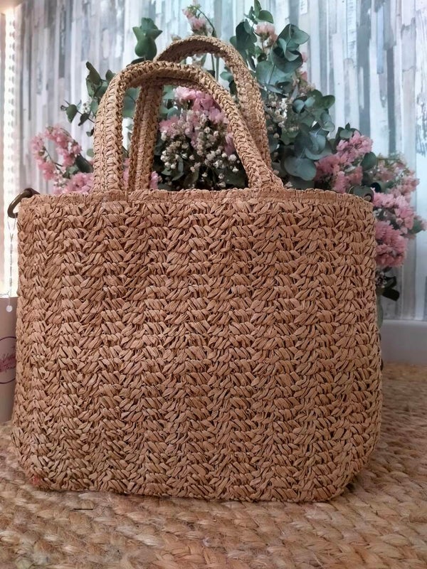 BOLSO RAFIA CAMEL