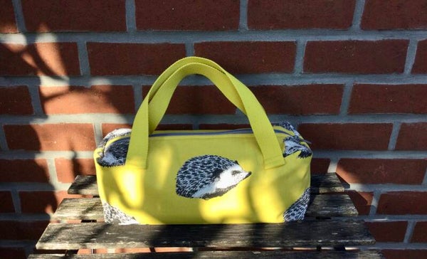 Gele blok tas met egels