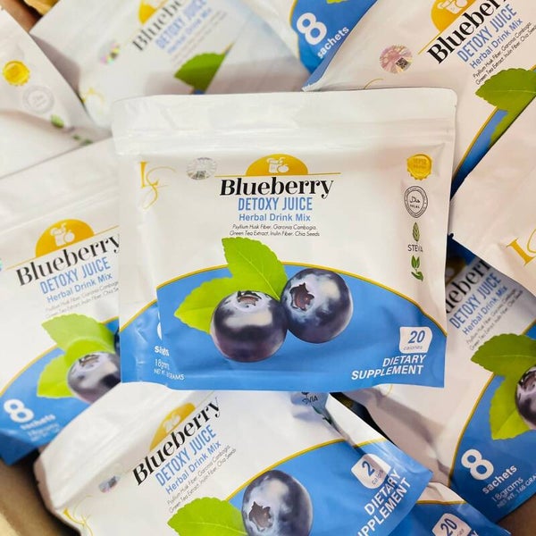 Luxe slim Blueberry pouch