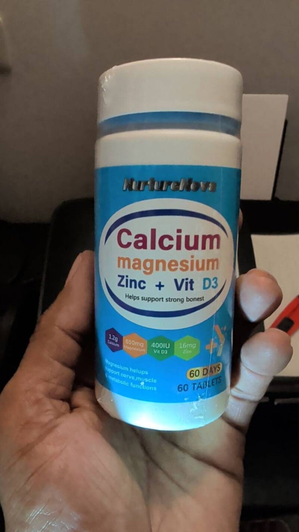 Calcium, Magnesium, Vitamin D3, Zinc