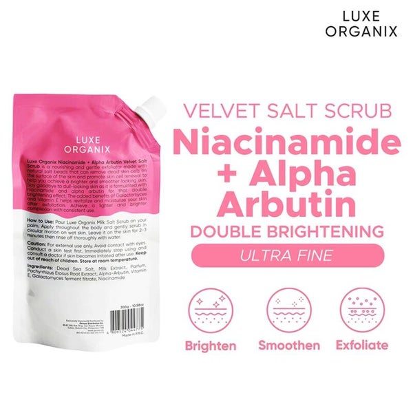 LUXE ORGANIX Alpha Arbutin Spa Salt 300g