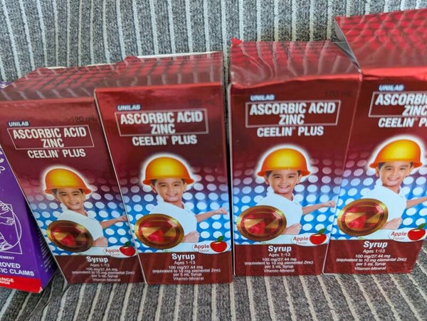 Ascorbic acid ZINC SYRUP CEELIN PLUS 120ML  AGES 1-13