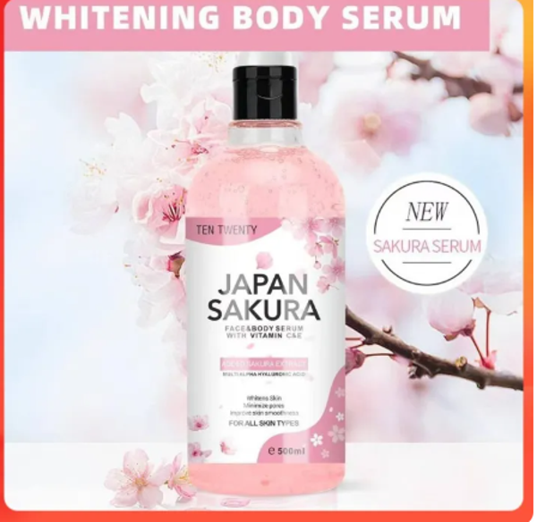 TEN TWENTY JAPAN SAKURA FACE&BODY SERUM WITH VITAMIN C&E DDED SAKURA EXTRACT MULTI ALPHA hyoluronic Acid