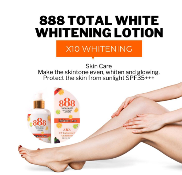 888 Total Whitening Lotion AHA UV lightening+ Glutathione SPF35 PA+++