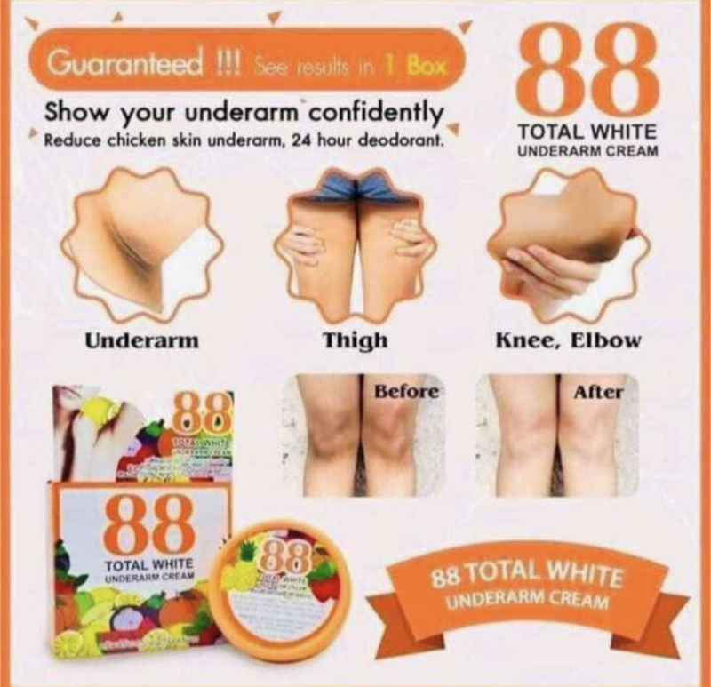 88 Total White Underarm Cream - 35g / 888 underarm cream ( new