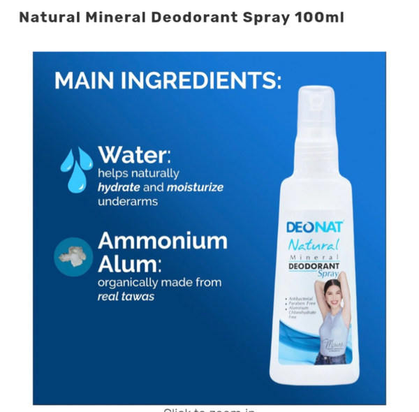 DEO NAT Natural Mineral Deodorant Spray 100ml
