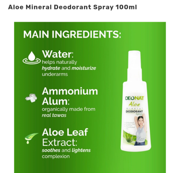 DEO NAT Aloe Mineral Deodorant Spray 100ml