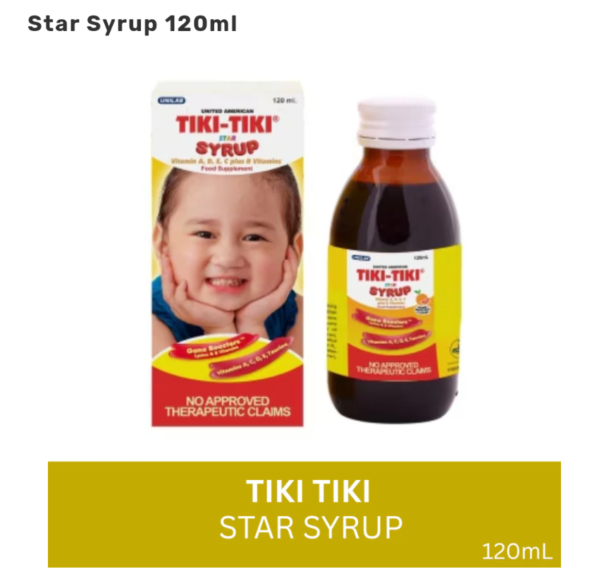 United TIKI TIKI syrup 120 ML 1 to 12 years old