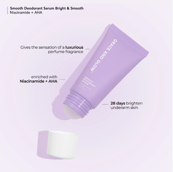 Grace and Glow Bright & Smooth Deodorant Serum with Niacinamide and AHA 50 ml