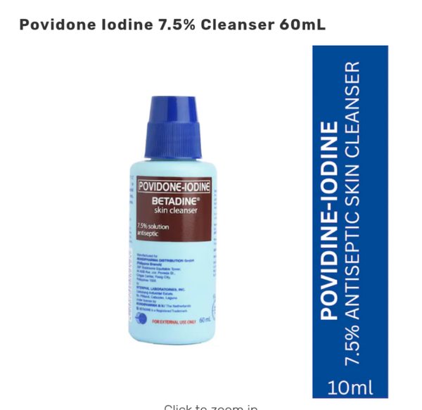 BETADINE Povidone Iodine 7.5% Cleanser 60mL
