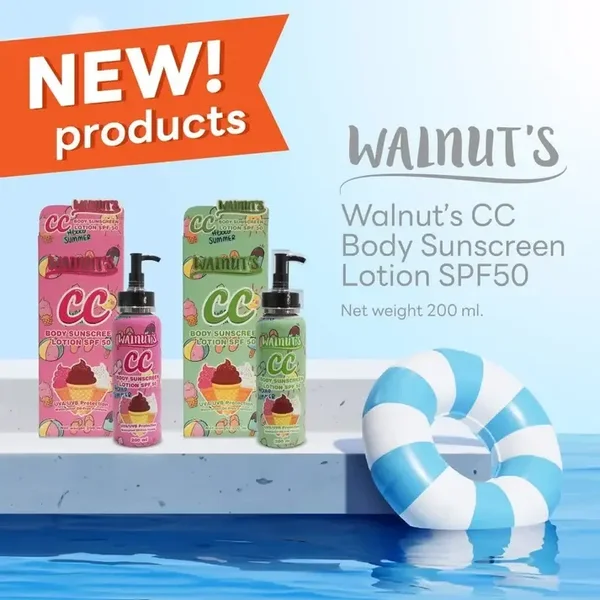 Walnut's CC Body Sunscreen Lotion SPF50 - Tone-Up Sun Protection