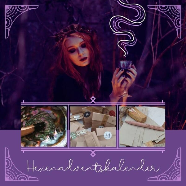 Hexenadventskalender für erfahrene Hexen sowie Beginner mit Edelsteinschmuck,Accessoires,Räucherwerk u.v.m.*begrenzte Zahl