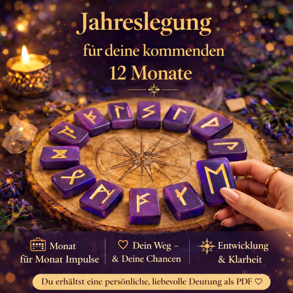 Digitale Jahreslegung 2026 - 12 Monate - in deutscher Sprache